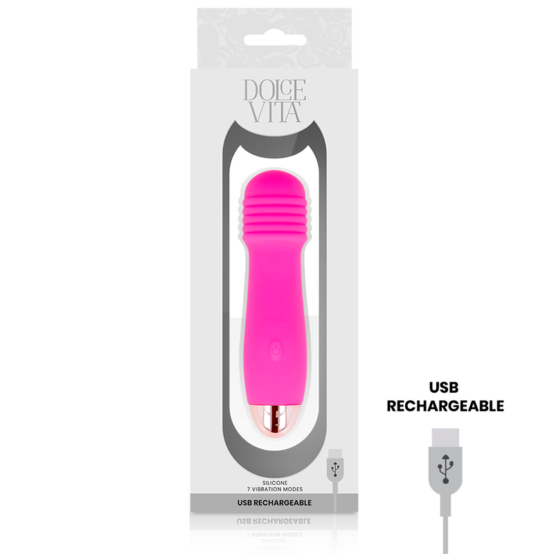 DOLCE VITA - PINK 7 THREE-SPEED RECHARGEABLE VIBRATOR
