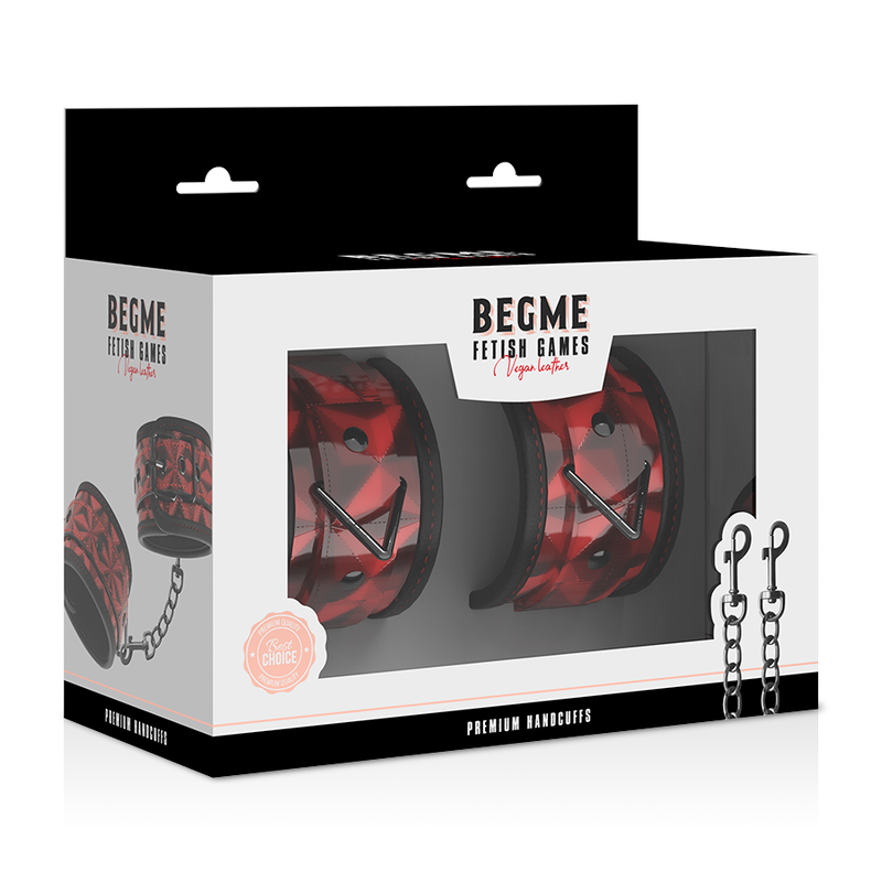 BEGME - PREMIUM RED EDITION NEOPRENE LINING HANDCUFFS