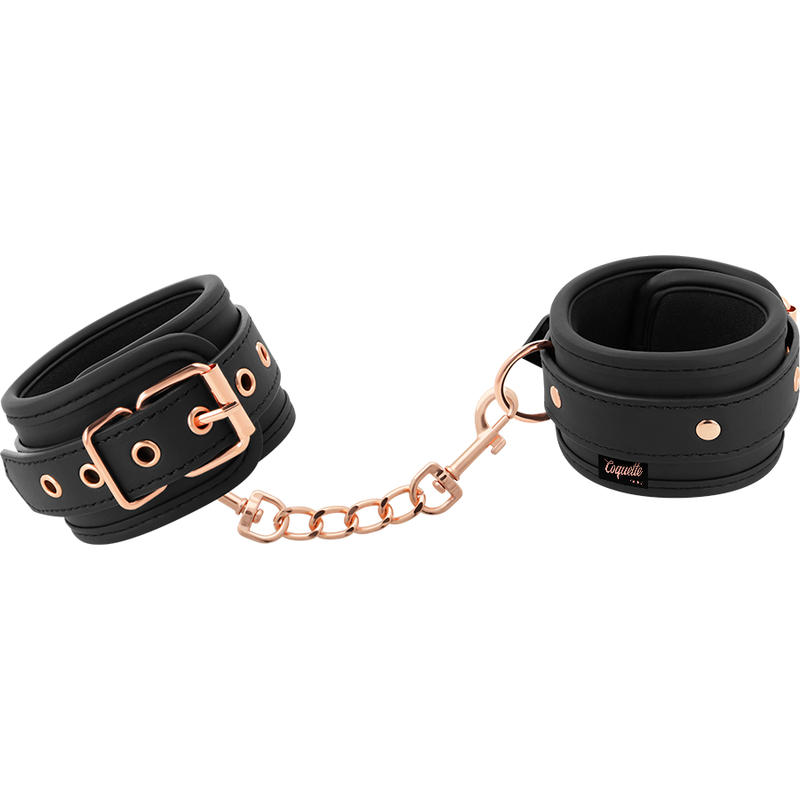 COQUETTE CHIC DESIRE - VEGAN FANTASY LEATHER CUFFS WITH NOPRENE LINING