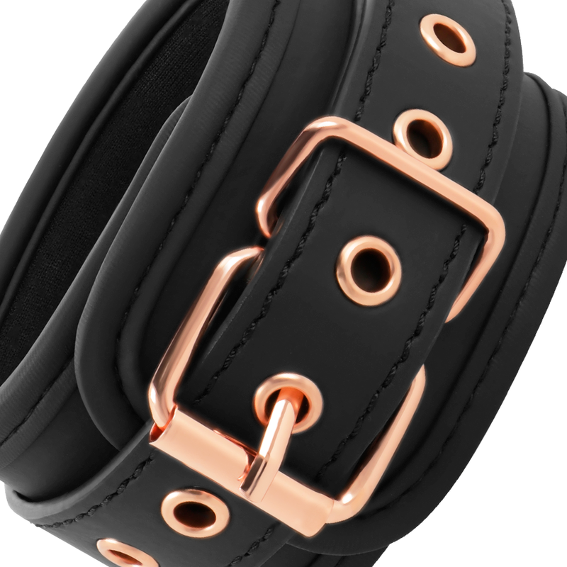 COQUETTE CHIC DESIRE - VEGAN FANTASY LEATHER CUFFS WITH NOPRENE LINING