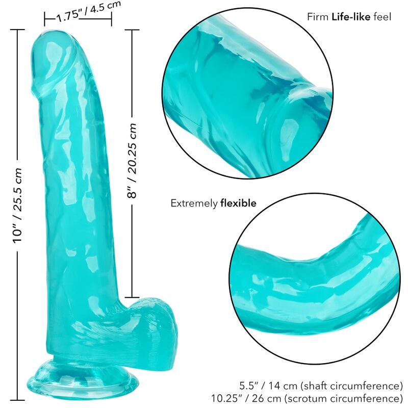CALEXOTICS - QUEEN DILDO BLUE SIZE 20.3 CM