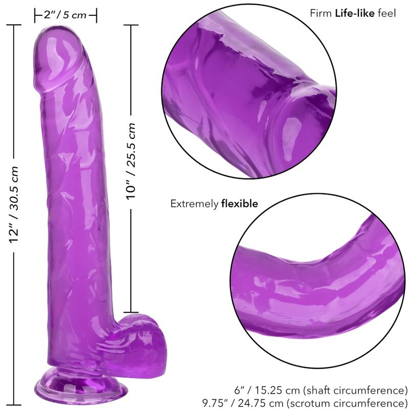 CALEXOTICS - PURPLE QUEEN SIZE DILDO 25.5 CM