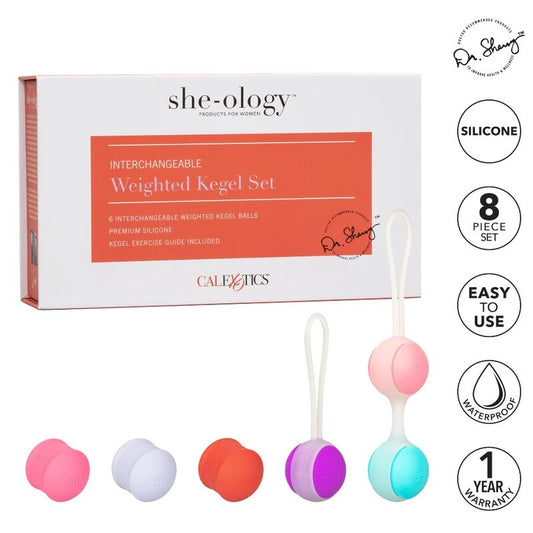 CALEXOTICS - SET DE BOLAS KEGEL INTERCAMBIABLES SHE-OLOGY