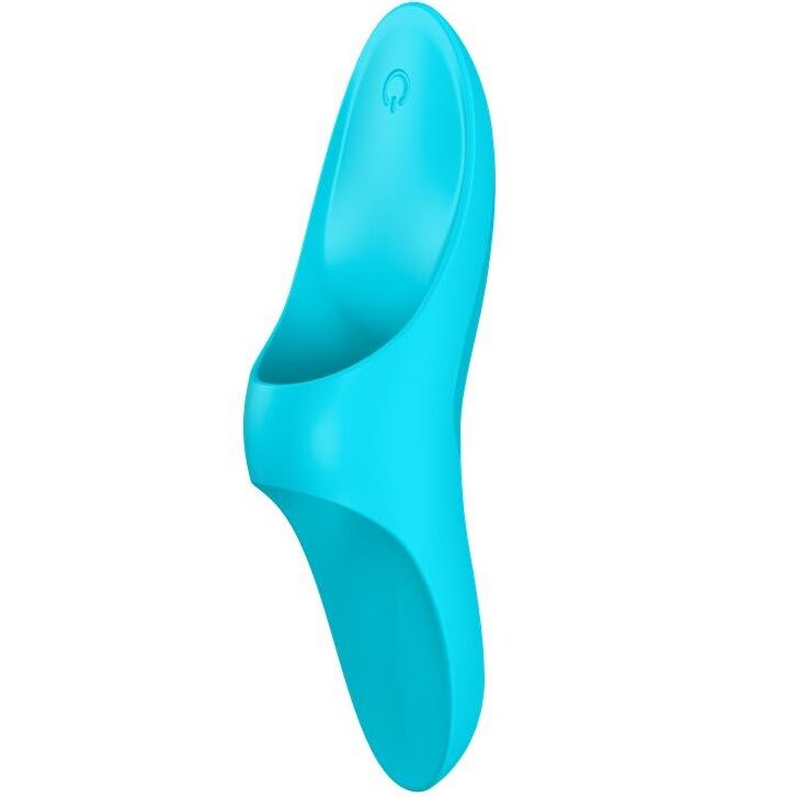 SATISFYER - VIBRADOR DE DEDO CON LUZ AZUL