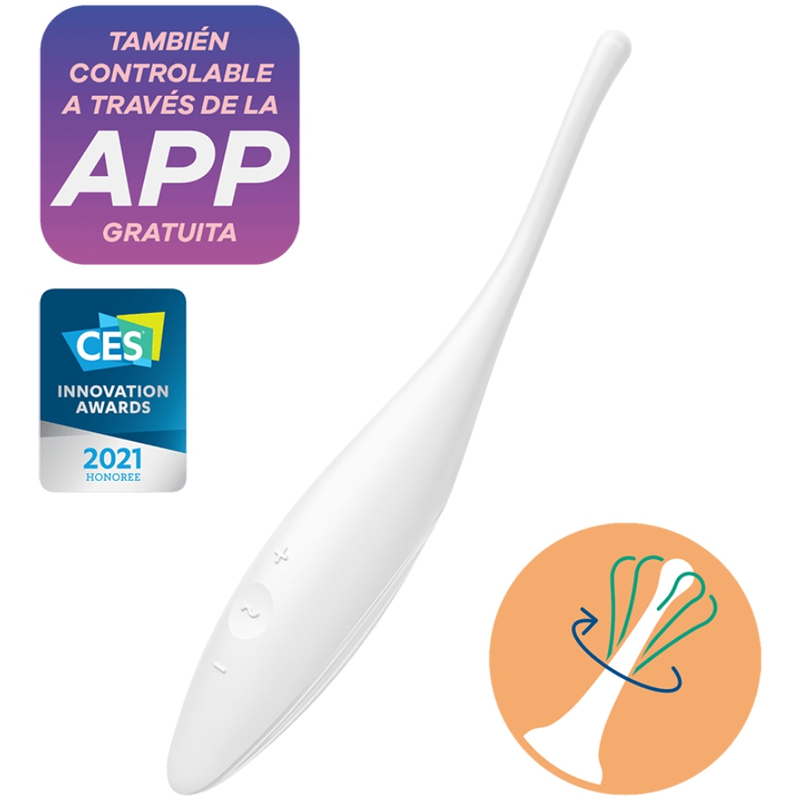 SATISFYER - TWIRLING VIBRATOR JOY CLIT TIP WHITE