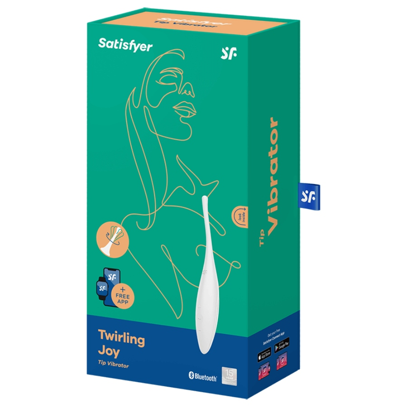 SATISFYER - TWIRLING VIBRATOR JOY CLIT TIP WHITE