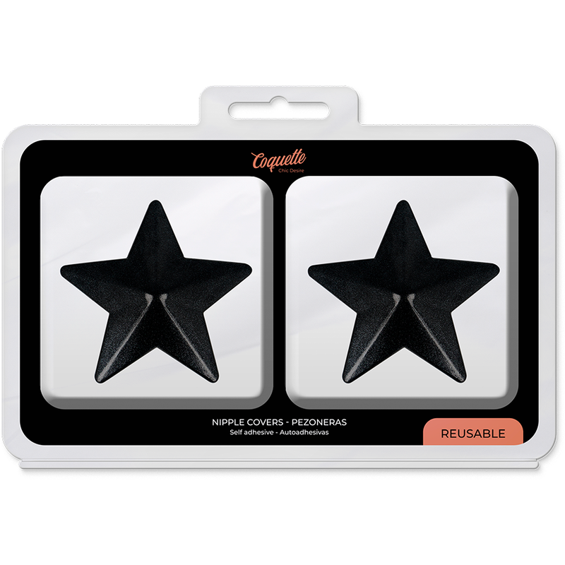 COQUETTE CHIC DESIRE - CUBREPUNTAS ESTRELLAS NEGRAS