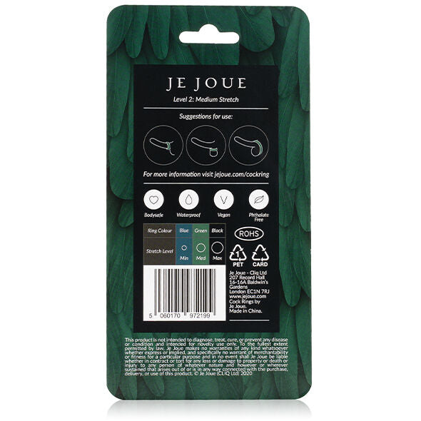 JE JOUE - ANILLO DE SILICONA VERDE CHOKE MEDIANO