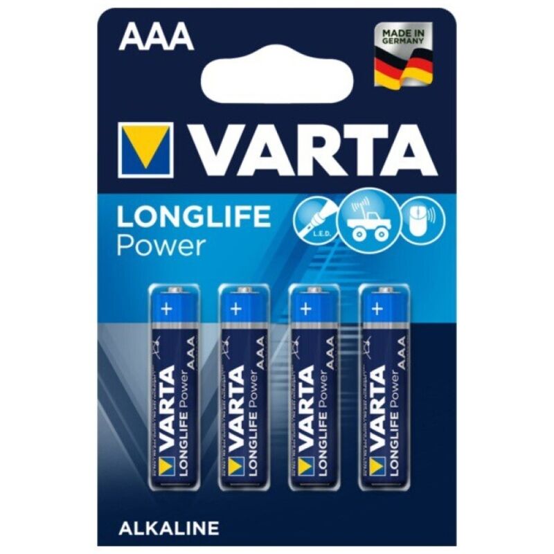 VARTA - LONGLIFE ALKALINE POWER BATTERY AAA LR03 4 UNIT