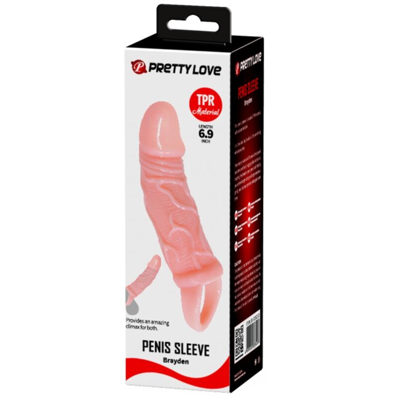 BAILE - FUNDA DE EXTENSIÓN DE PENE CON ALA DE TESTÍCULO 13,5 CM