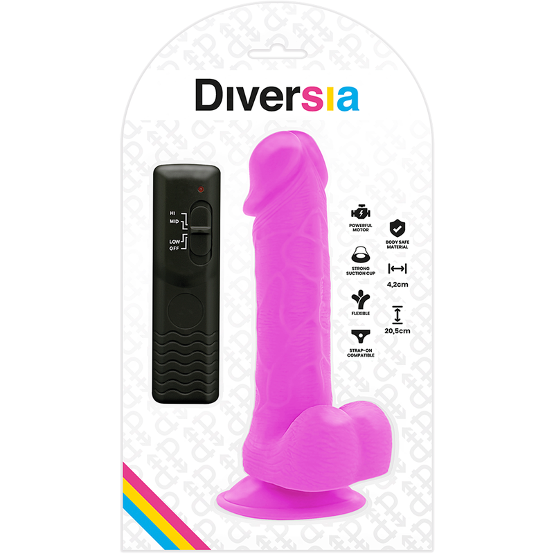 DIVERSIA - FLEXIBLE VIBRATING PURPLE 20.5 CM -O- 4.2 CM