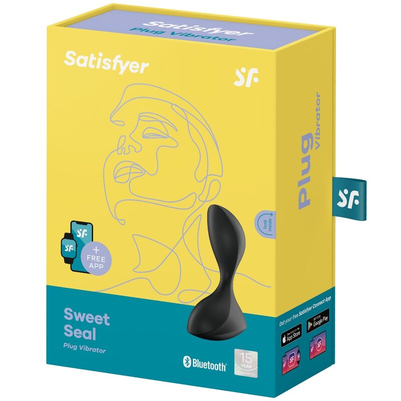 SATISFYER - SWEET SEAL BLACK VIBRATING PLUG APP