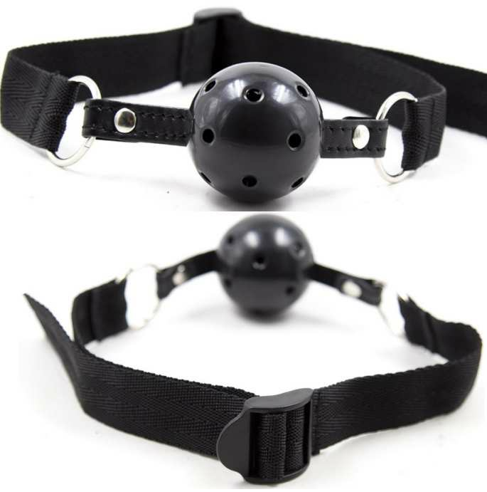 MORDAZA DE BOLA TRANSPIRABLE OHMAMA BLACK FETISH