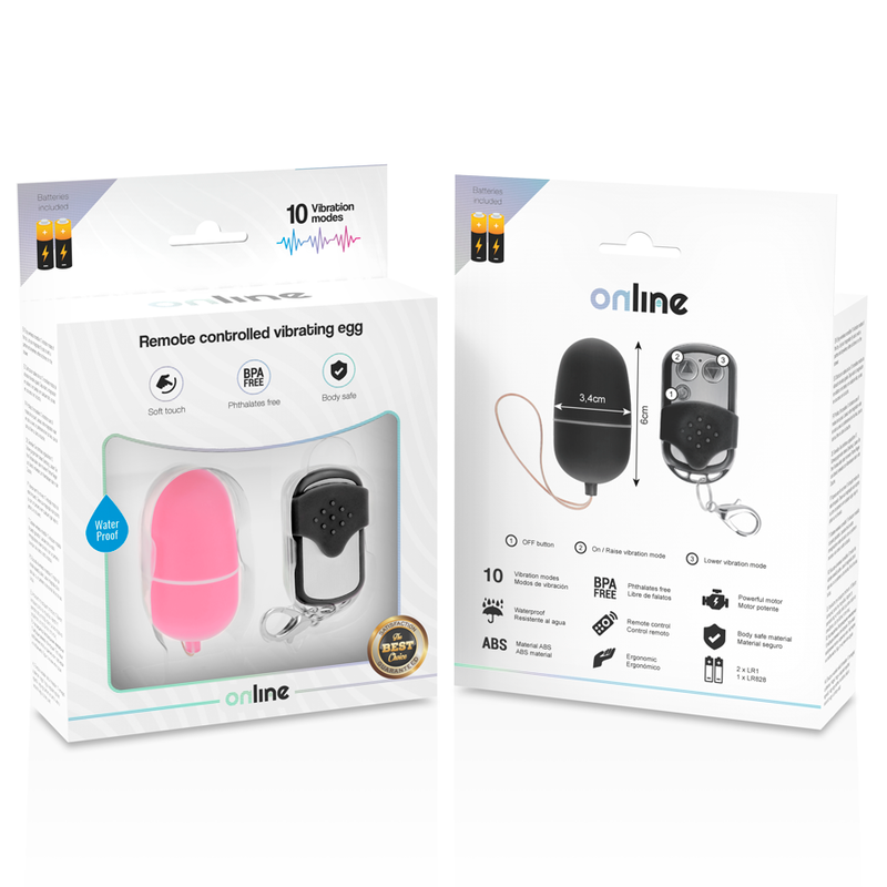 ONLINE - VIBRATING EGG WITH REMOTE CONTROL M PINK