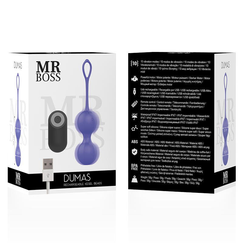 MR BOSS - DUMAS PERLINE KEGEL VIBRANTI CONTROL REMOTO
