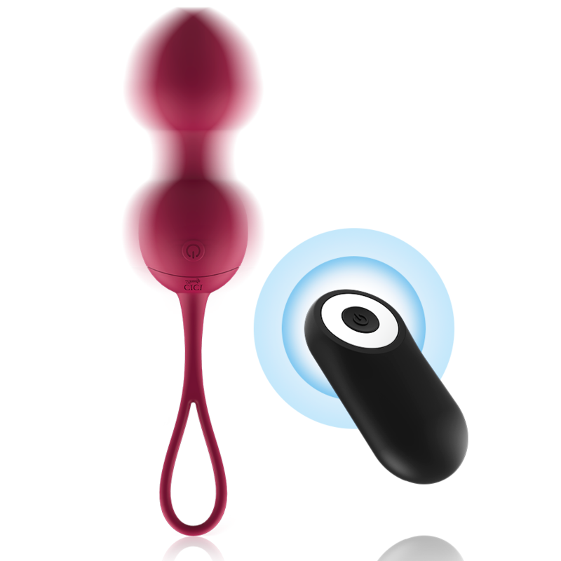 CICI BEAUTY - CONTROL REMOTO DE SILICONA PREMIUM CON 3 PERLAS KEGEL VIBRANTES