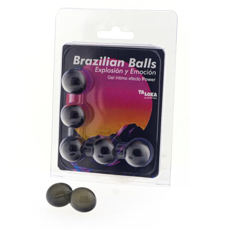 TALOKA - 5 BOLAS DE GEL EMOCIONANTES CON EFECTO DE POTENCIA BRASILEÑO