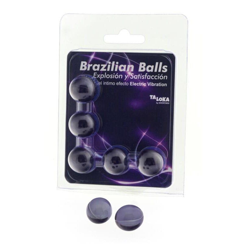 TALOKA - 5 BOLAS BRASILEÑAS EMOCIONANTES DE GEL CON EFECTO VIBRADOR ELÉCTRICO