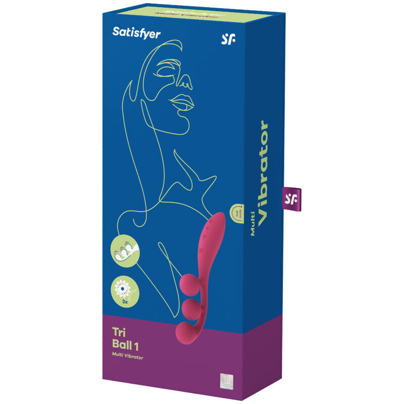 SATISFYER - MULTI VIBRADOR TRI BALL 1 ROJO
