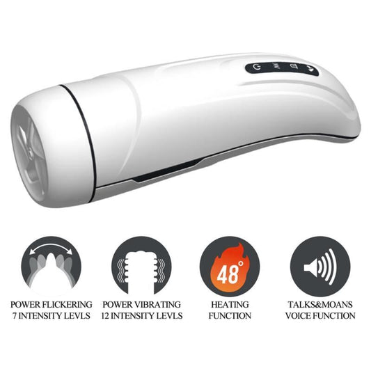 PRETTY LOVE - MASTURBADOR MASCULINO MARISSA VIBRACIÓN, CALOR, VOZ Y ONDAS ESTIMULANTES