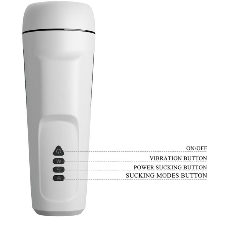 PRETTY LOVE - MASTURBADOR MASCULINO VIBRANTE SIENNA. VOZ E ONDAS ESTIMULANTES