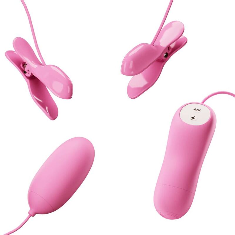 PRETTY LOVE - PINK VIBRATING PINACH AND ELECTROSHOCK