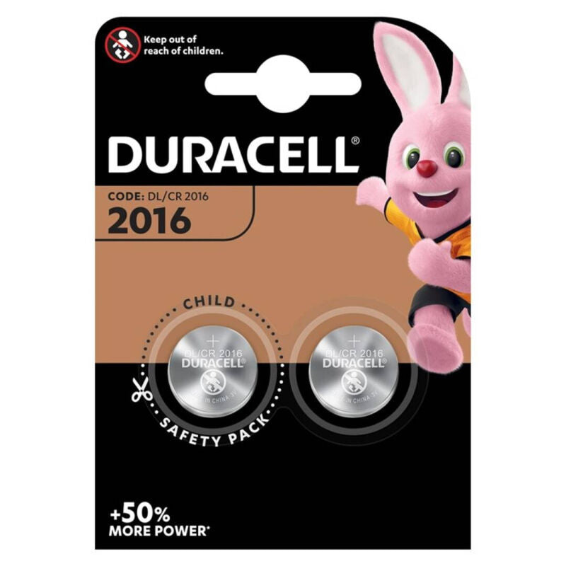 DURACELL - BOTO BATERÍA DE LITIO CR2016 3V 2 UNIDADES