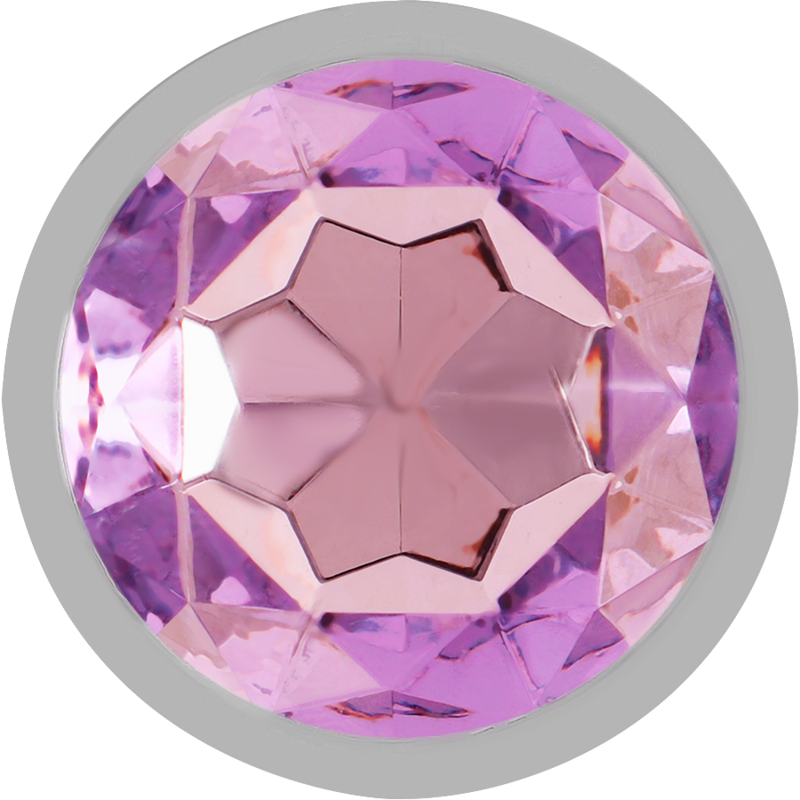 INTENSE - ALUMINUM METAL BUTT PLUG WITH VIOLET CRYSTAL SIZE G