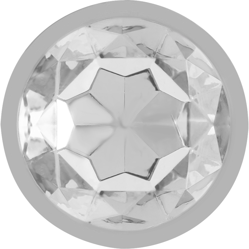 INTENSE - ALUMINUM METAL BUTT PLUG WITH SILVER CRYSTAL SIZE G