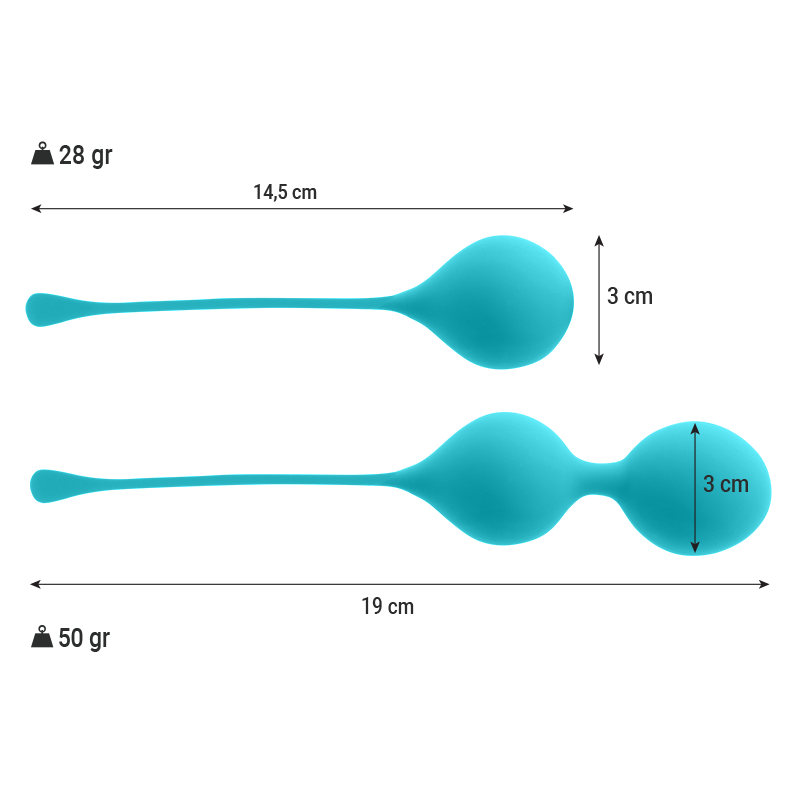 INTENSO - PAQUETE DE BOLAS KEGEL AZULES KENDALL