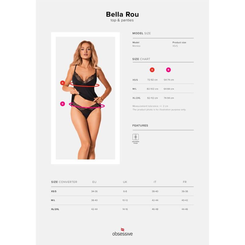 OBSESSIVE - BELLA ROU TOP Y CALA XS/S