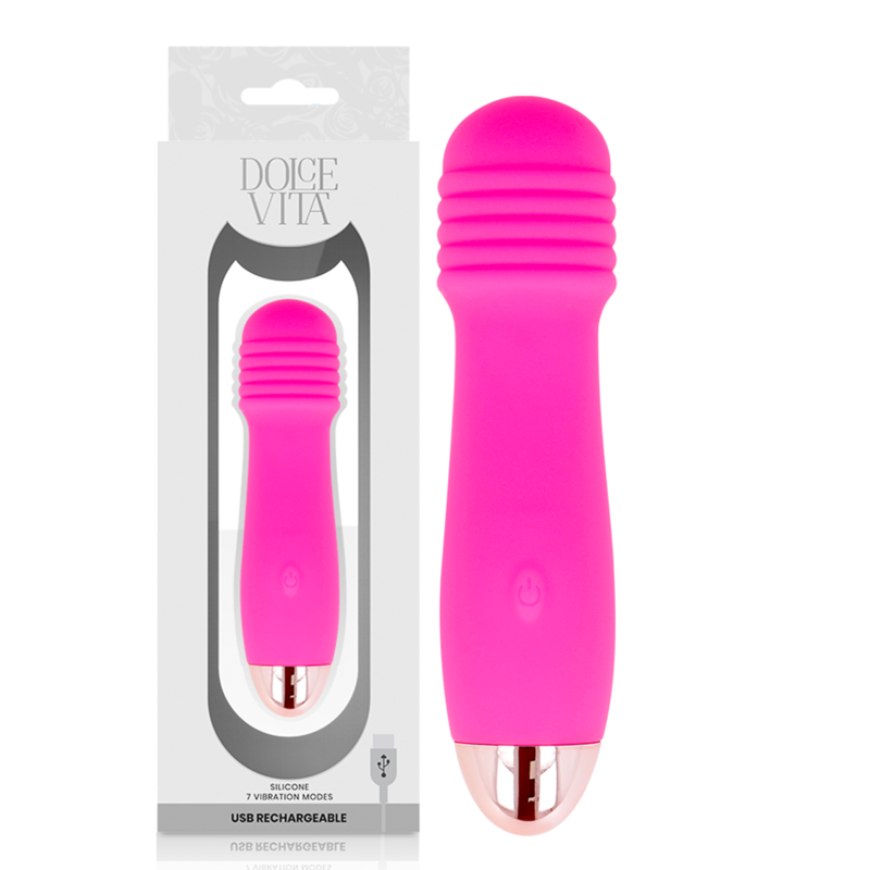 DOLCE VITA - PINK 7 THREE-SPEED RECHARGEABLE VIBRATOR