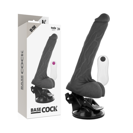 BASECOCK - VIBRADOR REALISTA NATURAL CON CONTROL REMOTO 19 CM -O- 4 CM