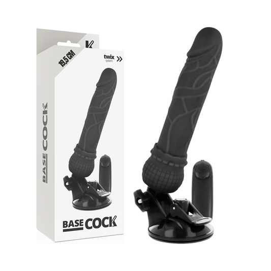 BASECOCK - VIBRADOR REALISTA NATURAL CON CONTROL REMOTO BASECOCK 19.5 CM