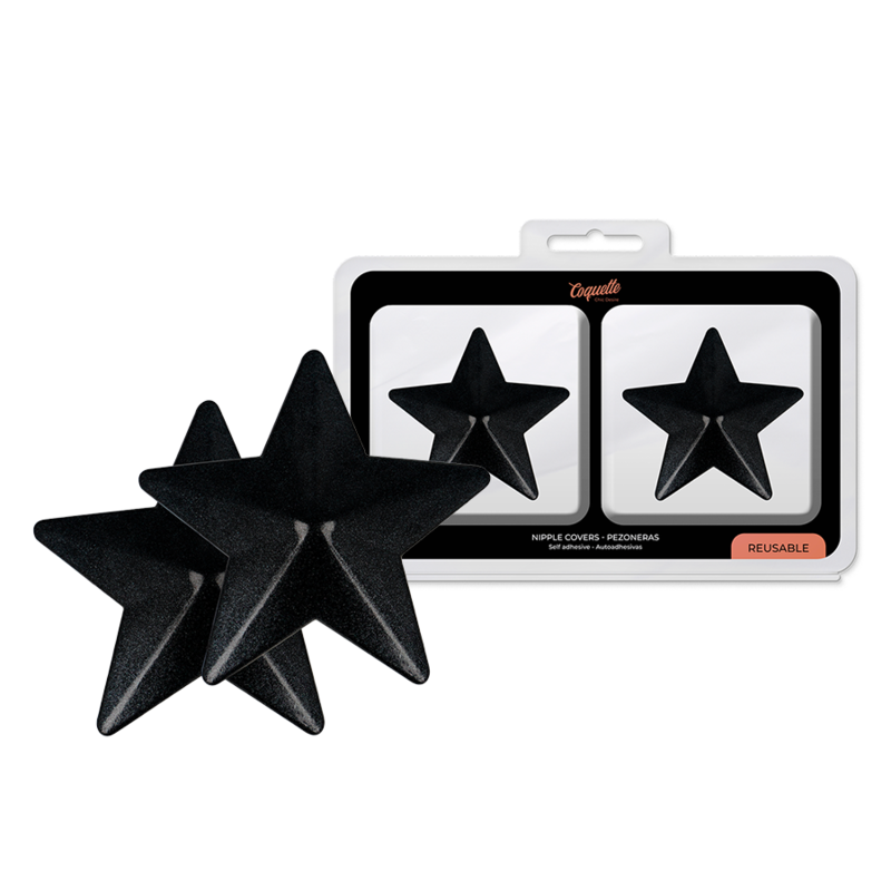 COQUETTE CHIC DESIRE - CUBREPUNTAS ESTRELLAS NEGRAS