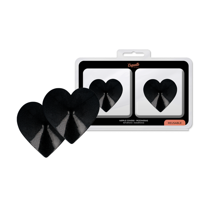 COQUETTE CHIC DESIRE - TAPAS DE BOQUILLA CORAZONES NEGROS