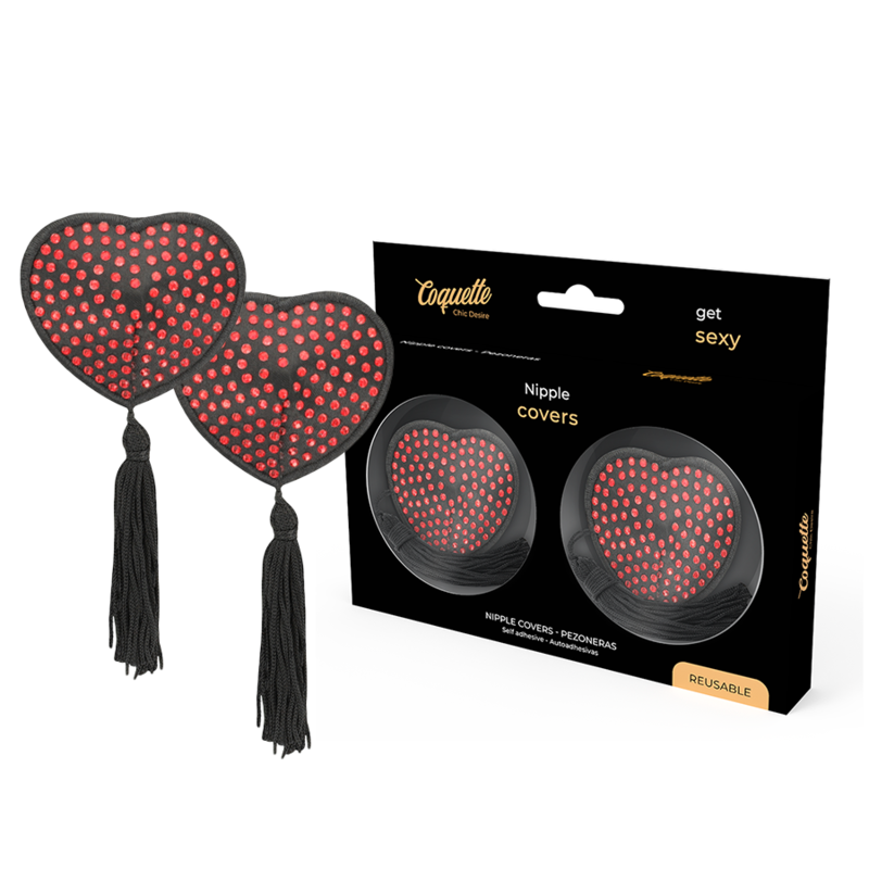 COQUETTE CHIC DESIRE - CUBREPUNTAS ROJO/NEGRO