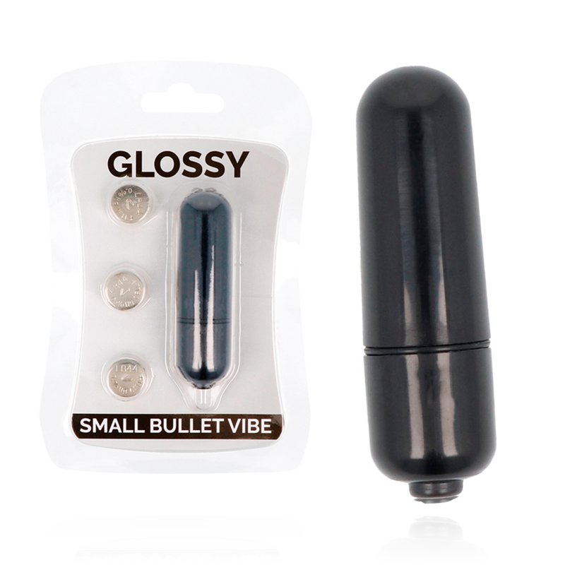 GLOSSY - PEQUEÑA BALA VIBRADORA NEGRA