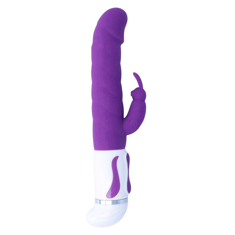 VIBRADOR ROTATORIO CON BOMBA DE SILICONA INTENSO - LILA