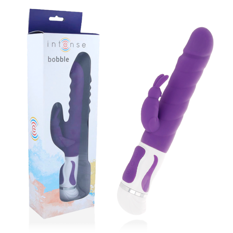 VIBRADOR ROTATORIO CON BOMBA DE SILICONA INTENSO - LILA