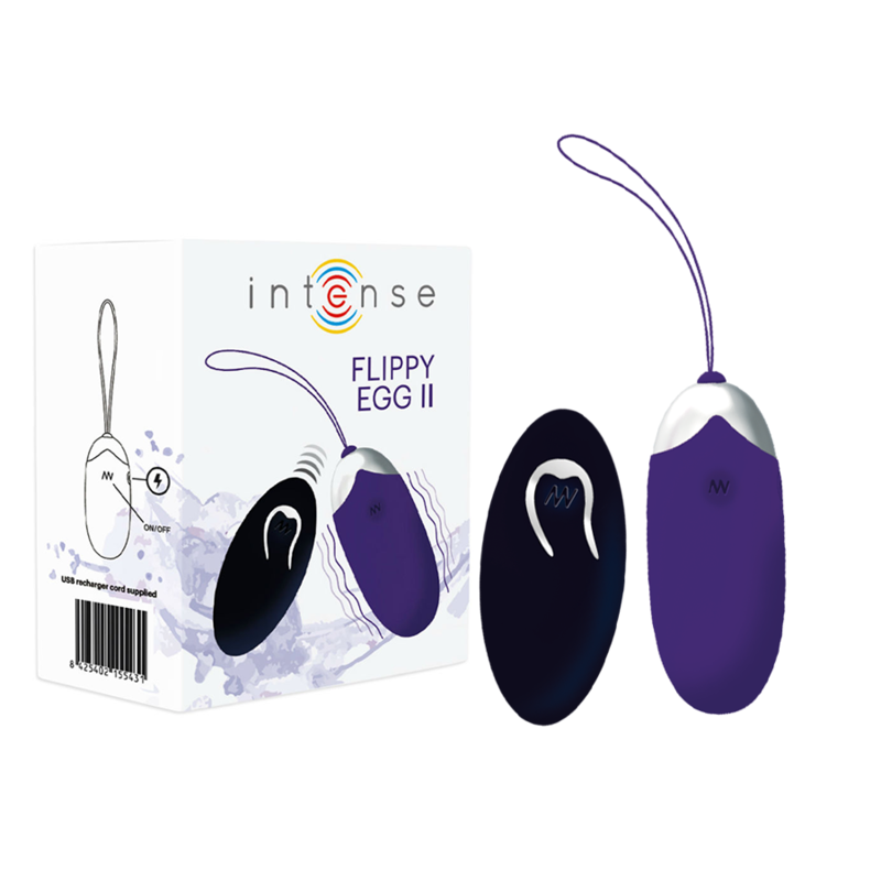 INTENSE - HUEVO VIBRADOR FLIPPY II CON CONTROL REMOTO MORADO