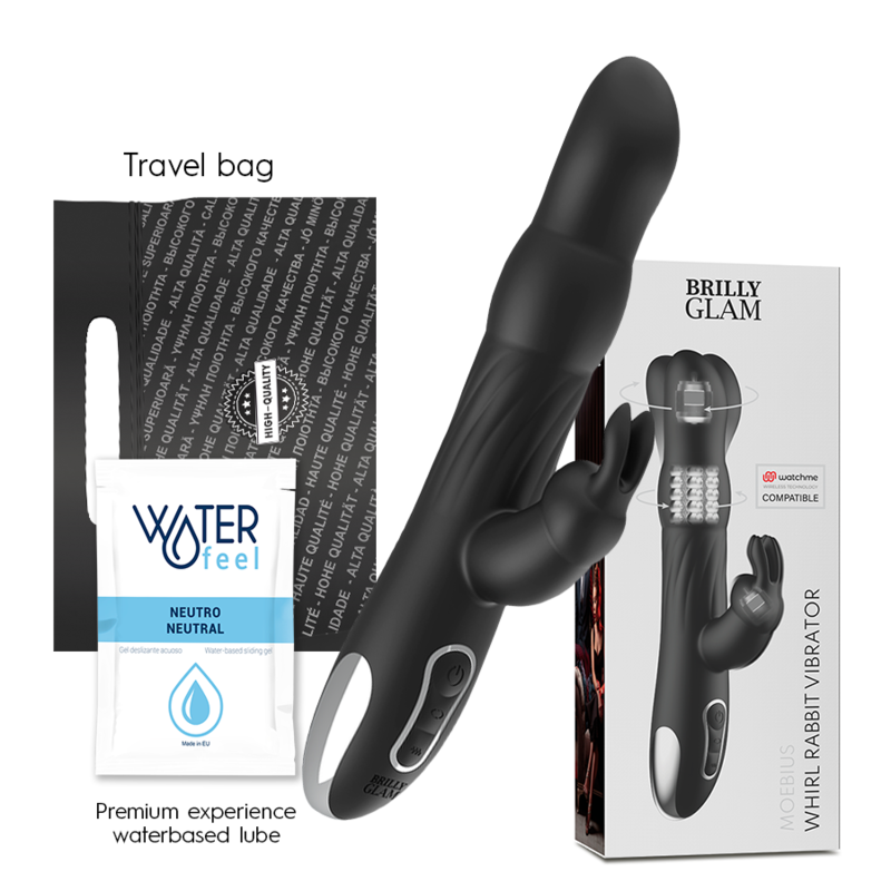 BRILLY GLAM - VIBRADOR MOEBIUS RABBIT Y ROTACIÓN COMPATIBLE CON LA TECNOLOGÍA INALÁMBRICA WATCHME