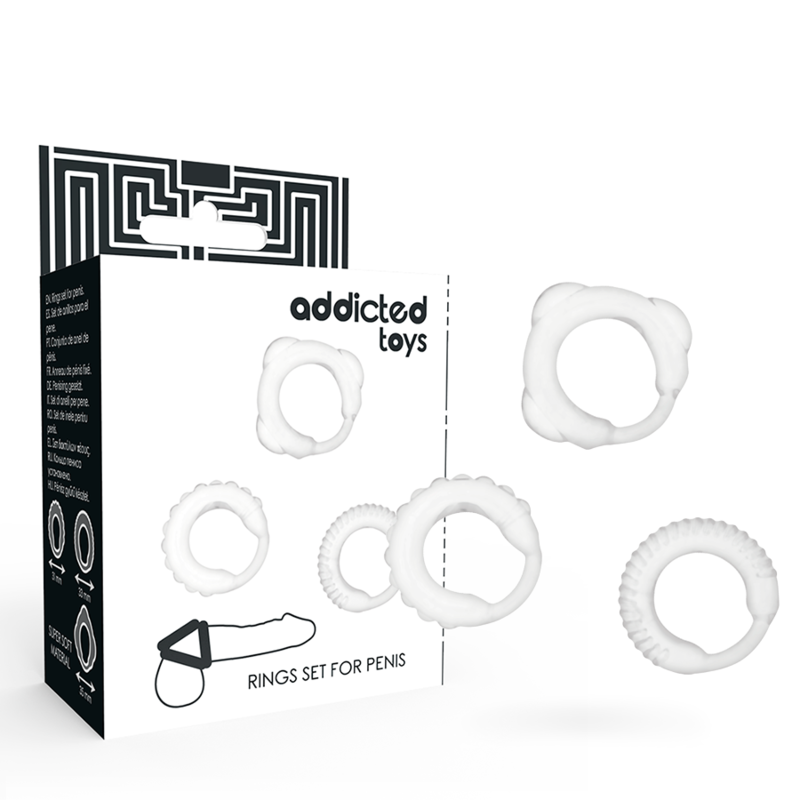 JUGUETES ADICTO - JUEGO DE ANILLOS EN C TRANSPARENTES