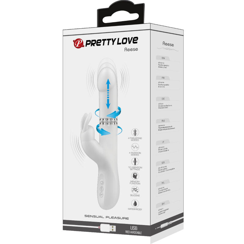 PRETTY LOVE - VIBRADOR ROTADOR PLATEADO DE REESE