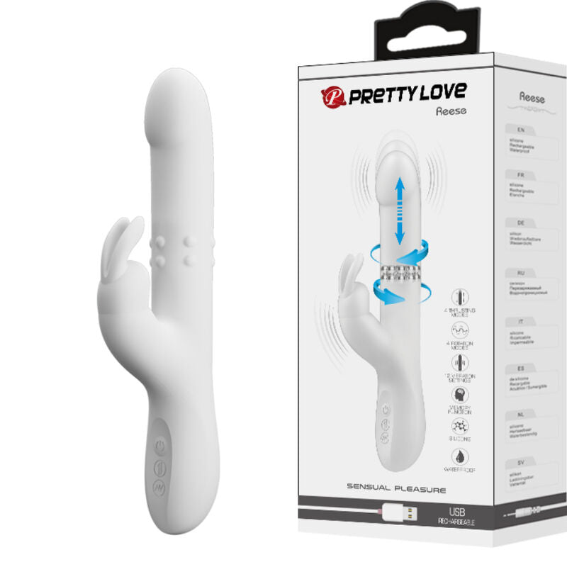PRETTY LOVE - VIBRADOR ROTADOR PLATEADO DE REESE