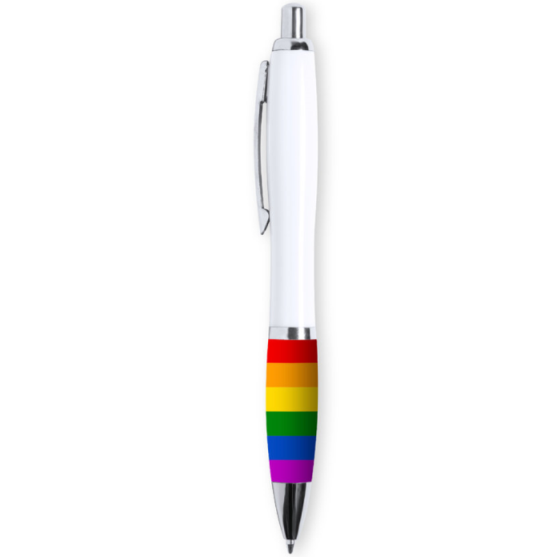 ORGULLO - BANDERA LGBT BOLÍGRAFOS BLANCOS