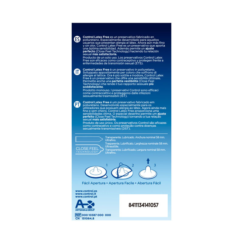 CONTROL - FREE LATEX-FREE CONDOMS 5 UNITS