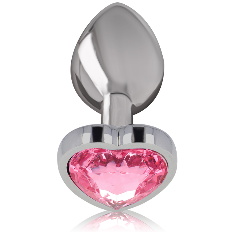 INTENSE - PINK HEART ALUMINUM METAL BUTT PLUG SIZE G