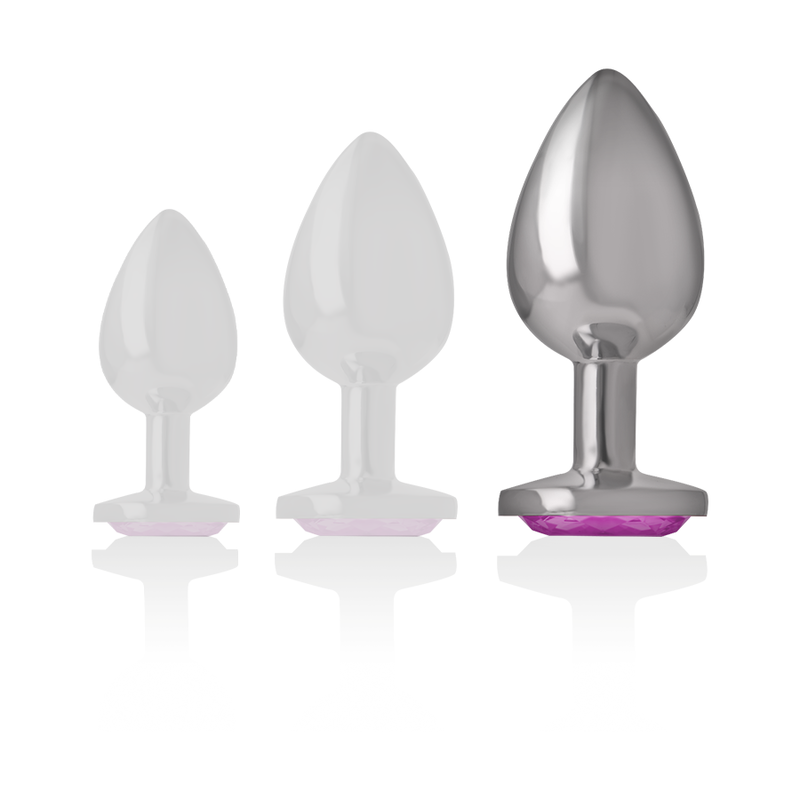 INTENSE - PINK HEART ALUMINUM METAL BUTT PLUG SIZE G