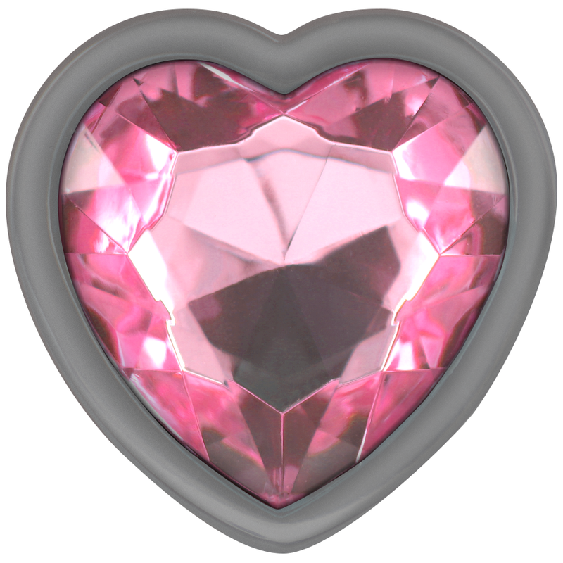 INTENSO - PLUG ANAL DE METAL DE ALUMINIO CON CORAZÓN ROSA TALLA G